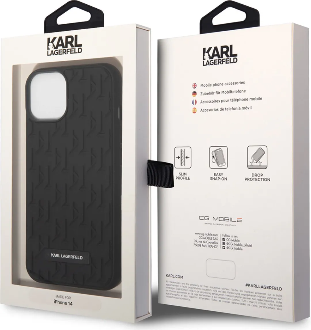 Karl Lagerfeld iPhone 14 Backcase - Effen Zwart