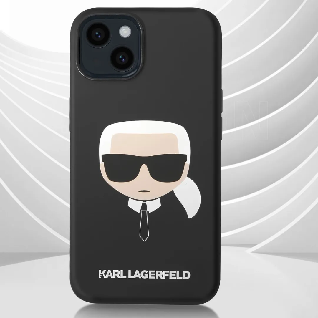 Karl Lagerfeld Silicone Hoesje iPhone 14 Plus - Zwart - MPN 3666339085414