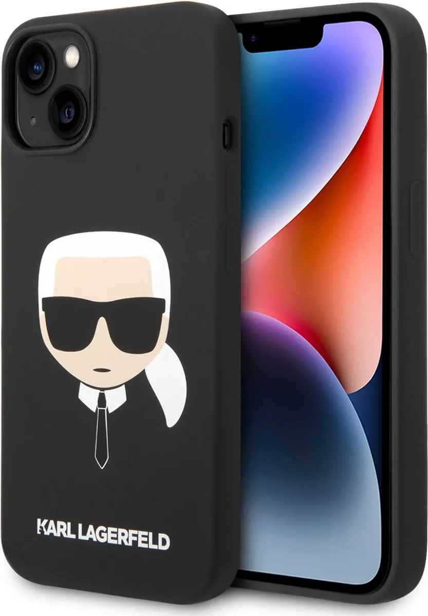 Karl Lagerfeld Silicone Hoesje iPhone 14 Plus - Zwart - MPN 3666339085414