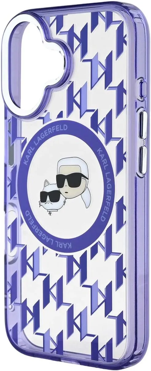 Karl Lagerfeld iPhone 16 Back Cover - Paars - KLHMP16SHMCKMHU