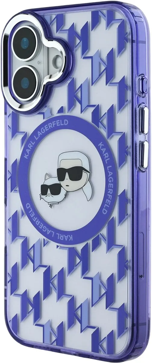 Karl Lagerfeld iPhone 16 Back Cover - Paars - KLHMP16SHMCKMHU