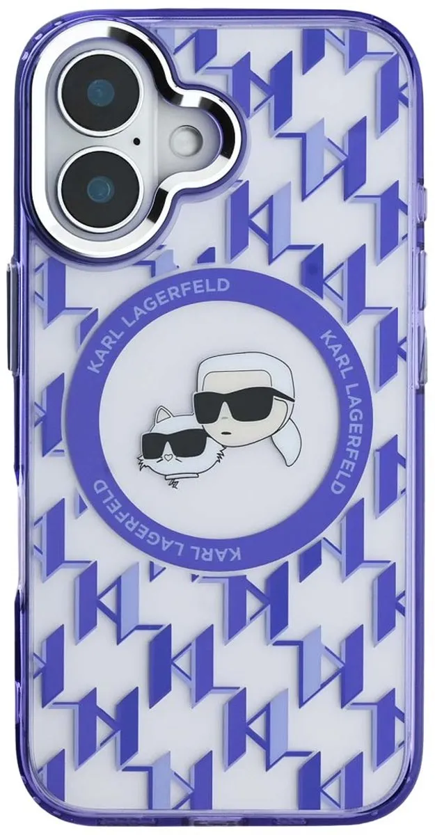 Karl Lagerfeld iPhone 16 Back Cover - Paars - KLHMP16SHMCKMHU