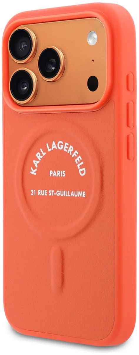 Karl Lagerfeld Back Cover iPhone 17 Pro - Oranje - afbeelding 2 van 6