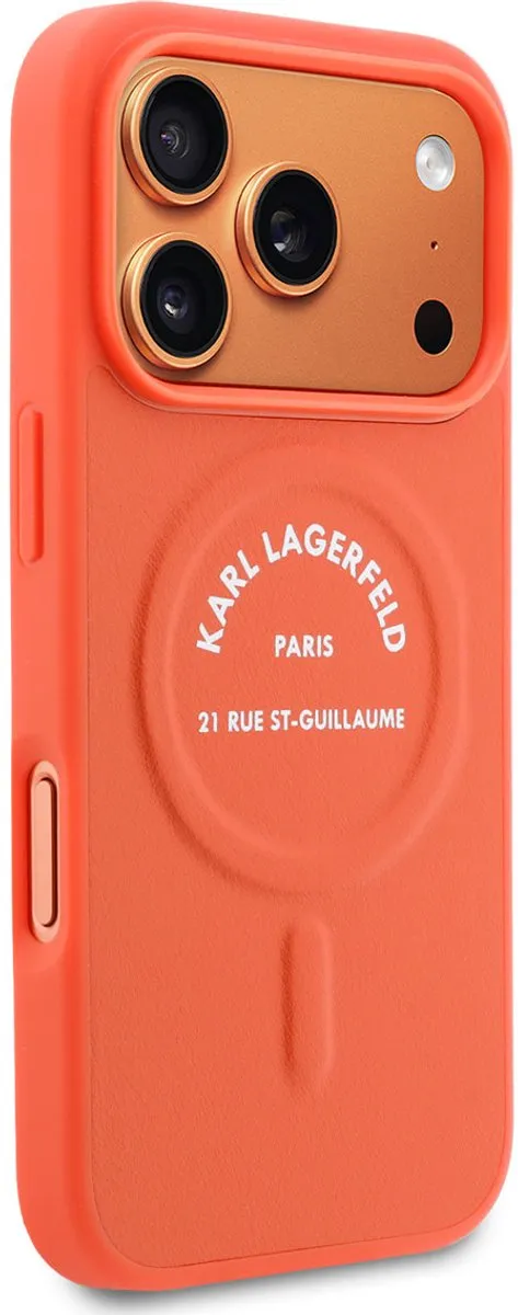 Karl Lagerfeld Back Cover iPhone 17 Pro - Oranje - afbeelding 4 van 6