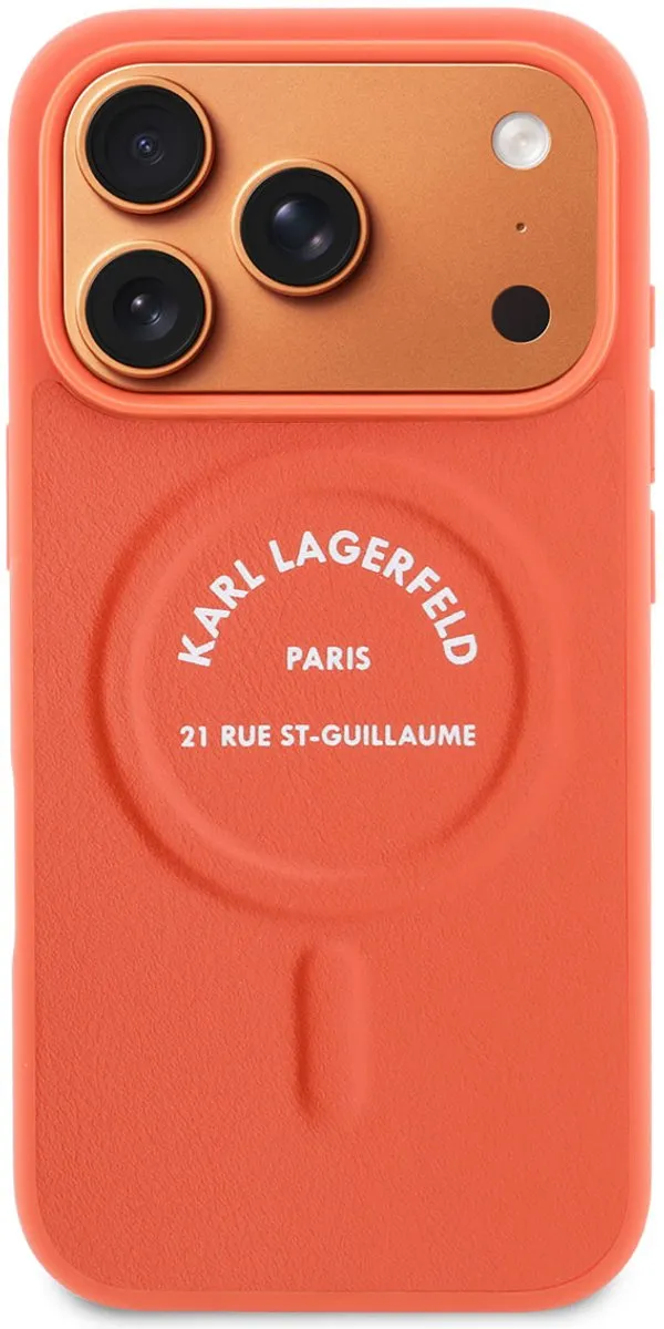 Karl Lagerfeld Back Cover iPhone 17 Pro - Oranje - afbeelding 3 van 6