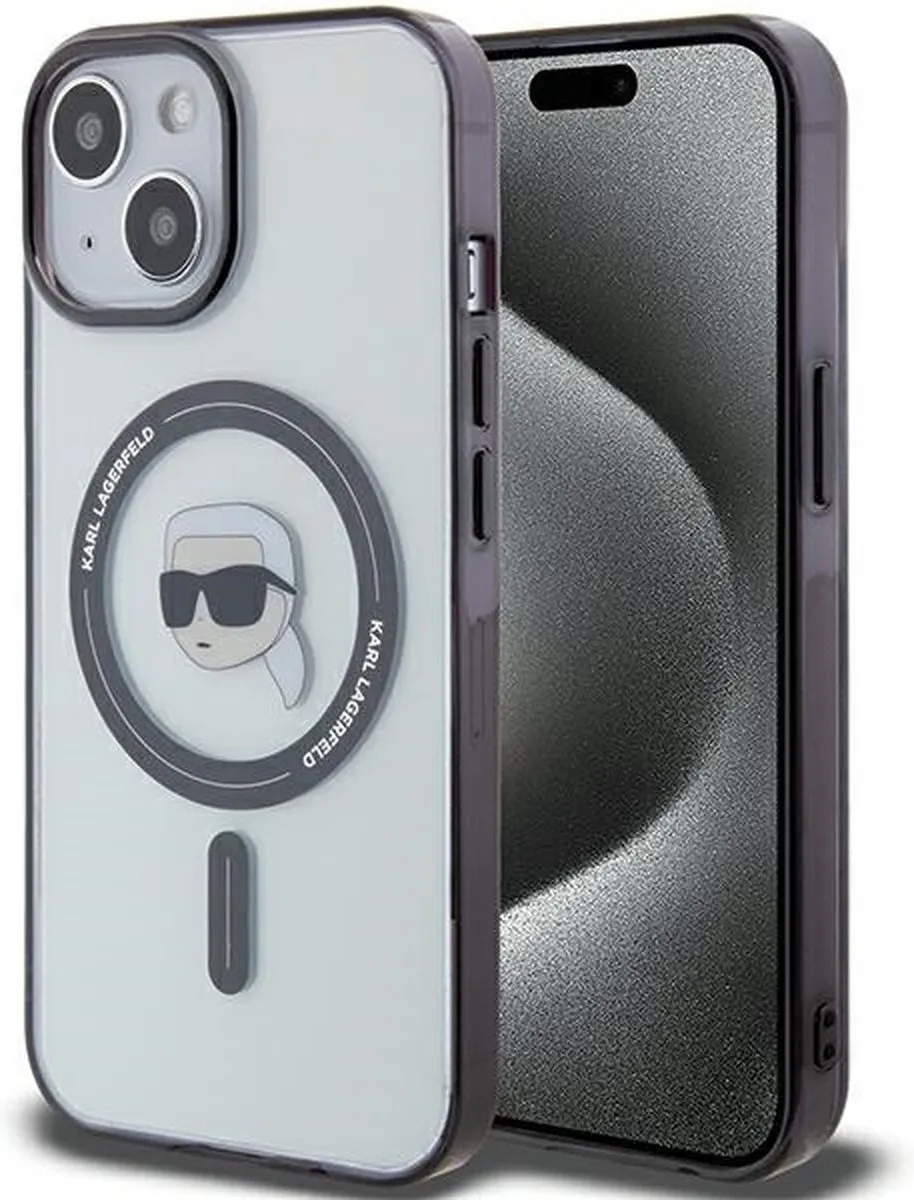 Karl Lagerfeld KLHMP15SHKHNOTK iPhone Hoesje - Transparant - MagSafe