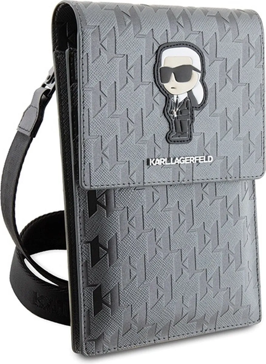 Karl Lagerfeld KLWBSAKHPKG Koffer - Zilver Saffiano