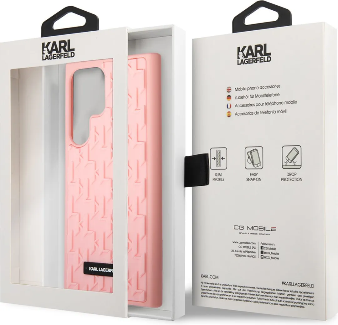 Karl Lagerfeld Backcase Hoesje Samsung Galaxy S23 Ultra - Roze - TPU