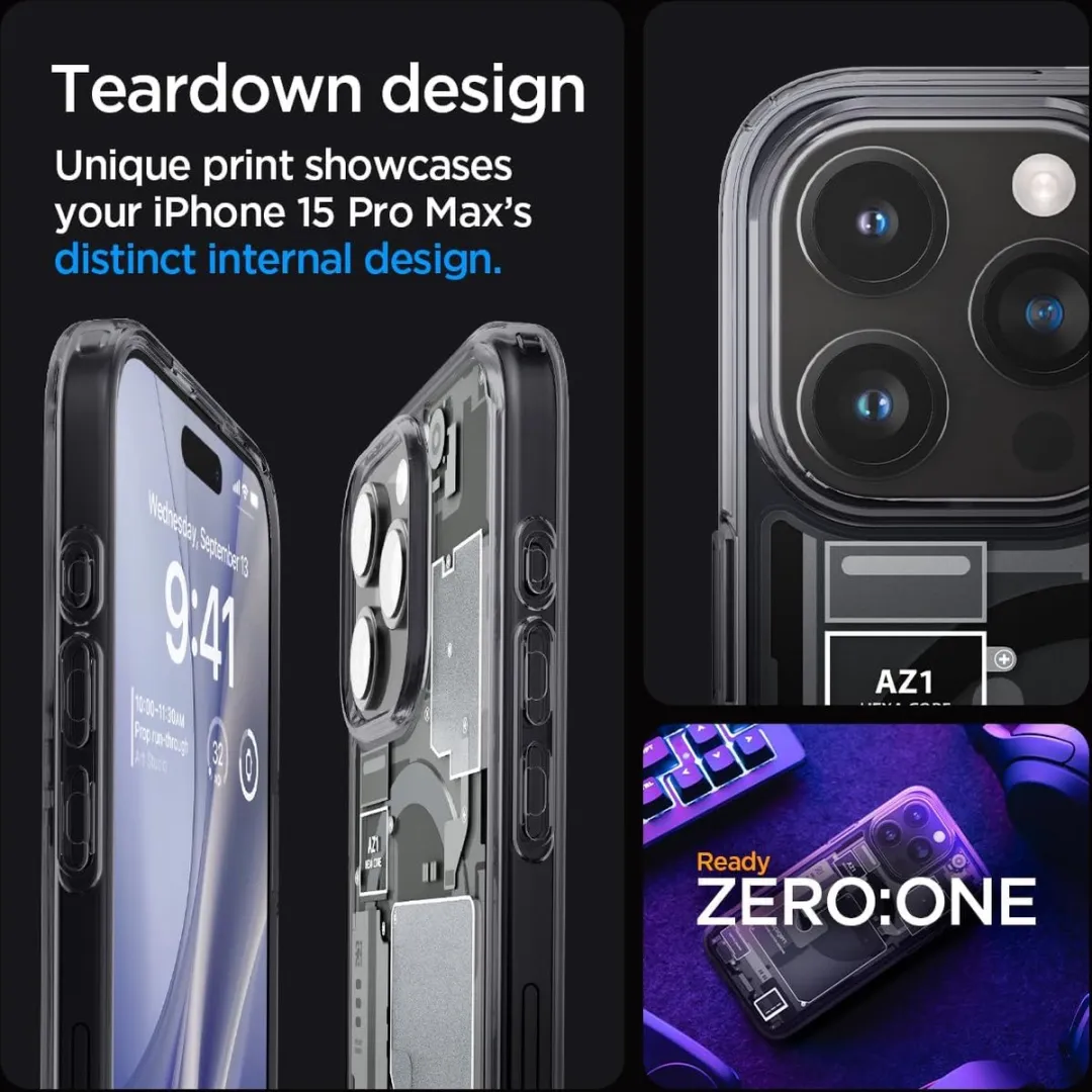Spigen Mag Zero one Hoesje iPhone 15 Pro Max - Zwart