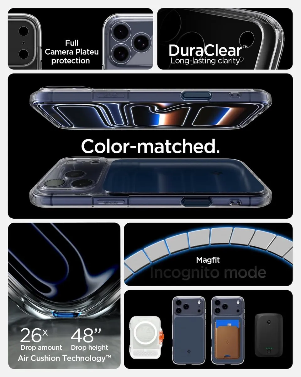 Spigen Ultra Hybrid T ACS07411 Hoesje - iPhone 17 Pro Max - Blauw