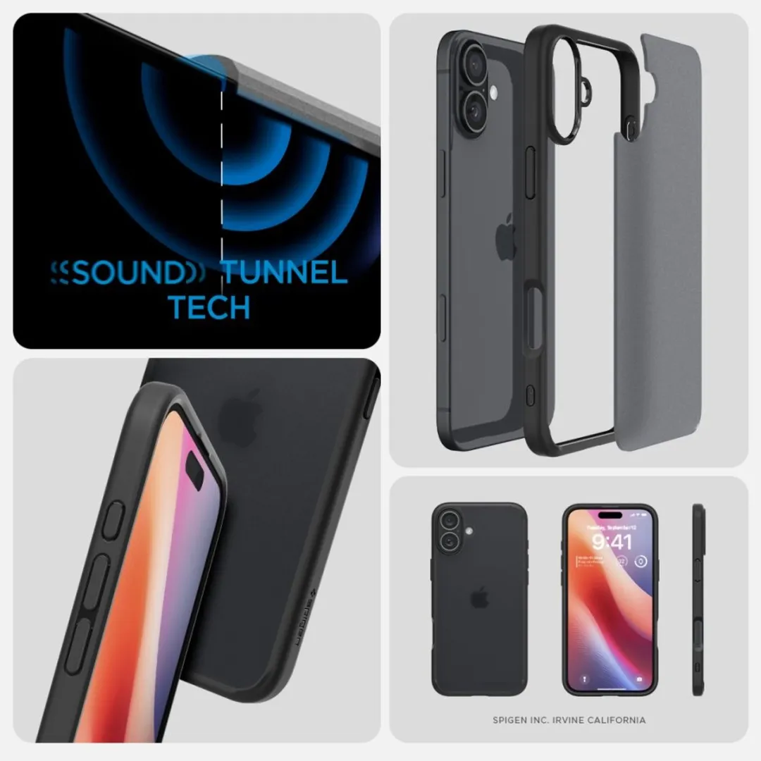 Spigen Ultra Hybrid 12153 iPhone 16 Hoesje - Frost Black