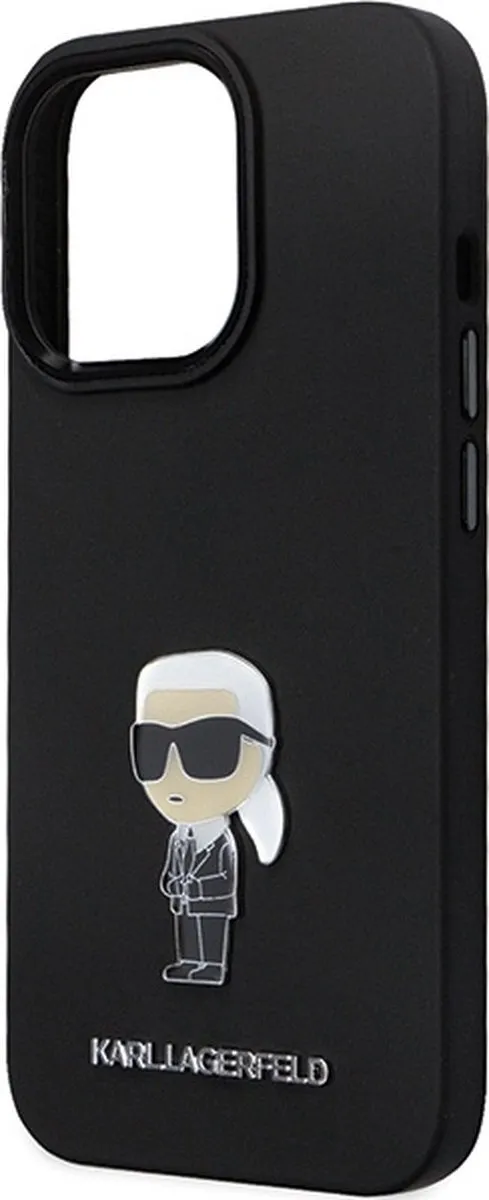 Karl Lagerfeld KLHCP14LSMHKNPK Hoesje iPhone 14 Pro - Zwart