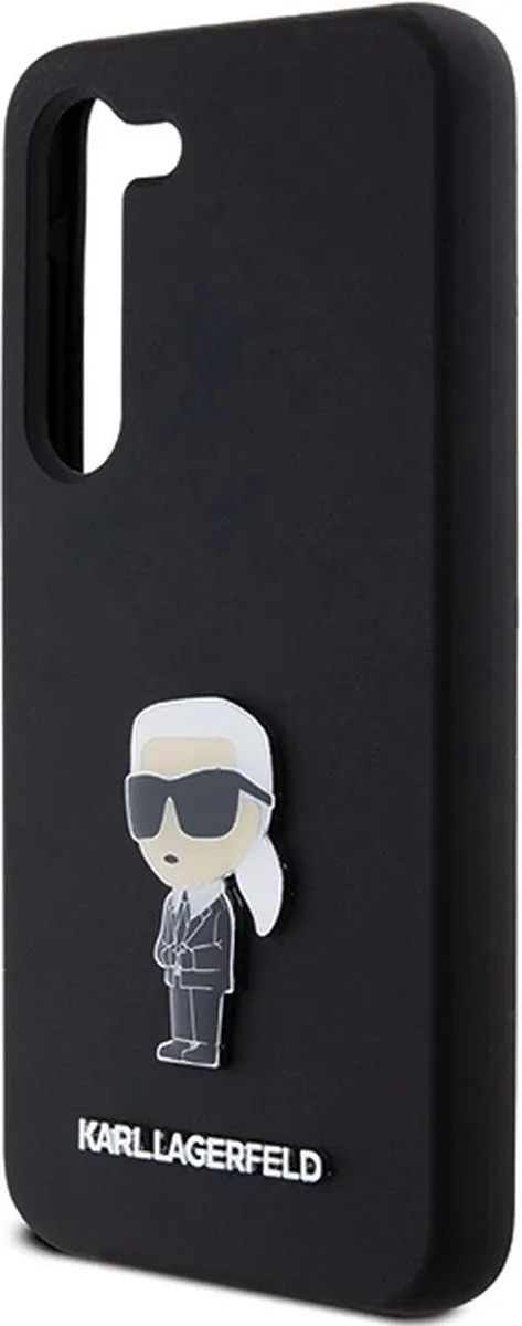 Karl Lagerfeld Siliconen Ikonik Metal Pin Hoesje - Samsung Galaxy S23 - Zwart - afbeelding 6 van 6