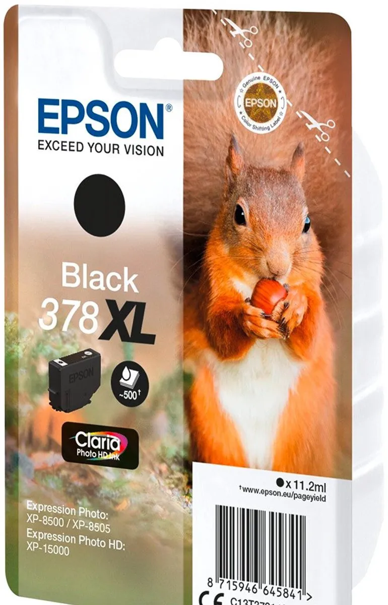 Epson 378XL C13T37914010 Zwart Inktcartridge - 11,2ml