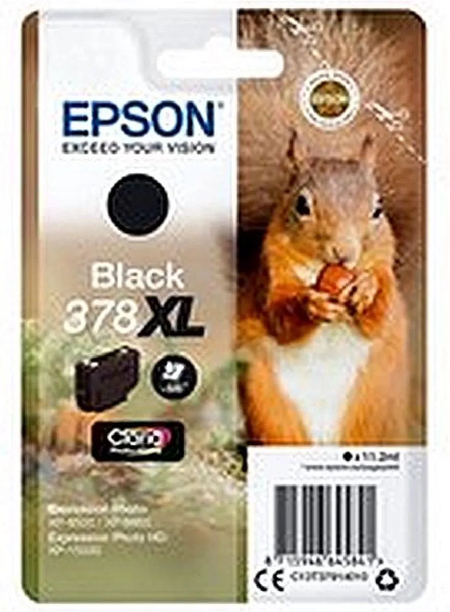 Epson 378XL C13T37914010 Zwart Inktcartridge - 11,2ml