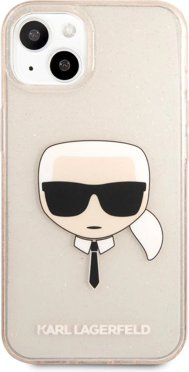 Karl Lagerfeld iPhone 13 Mini Glitter Hoesje - Goud