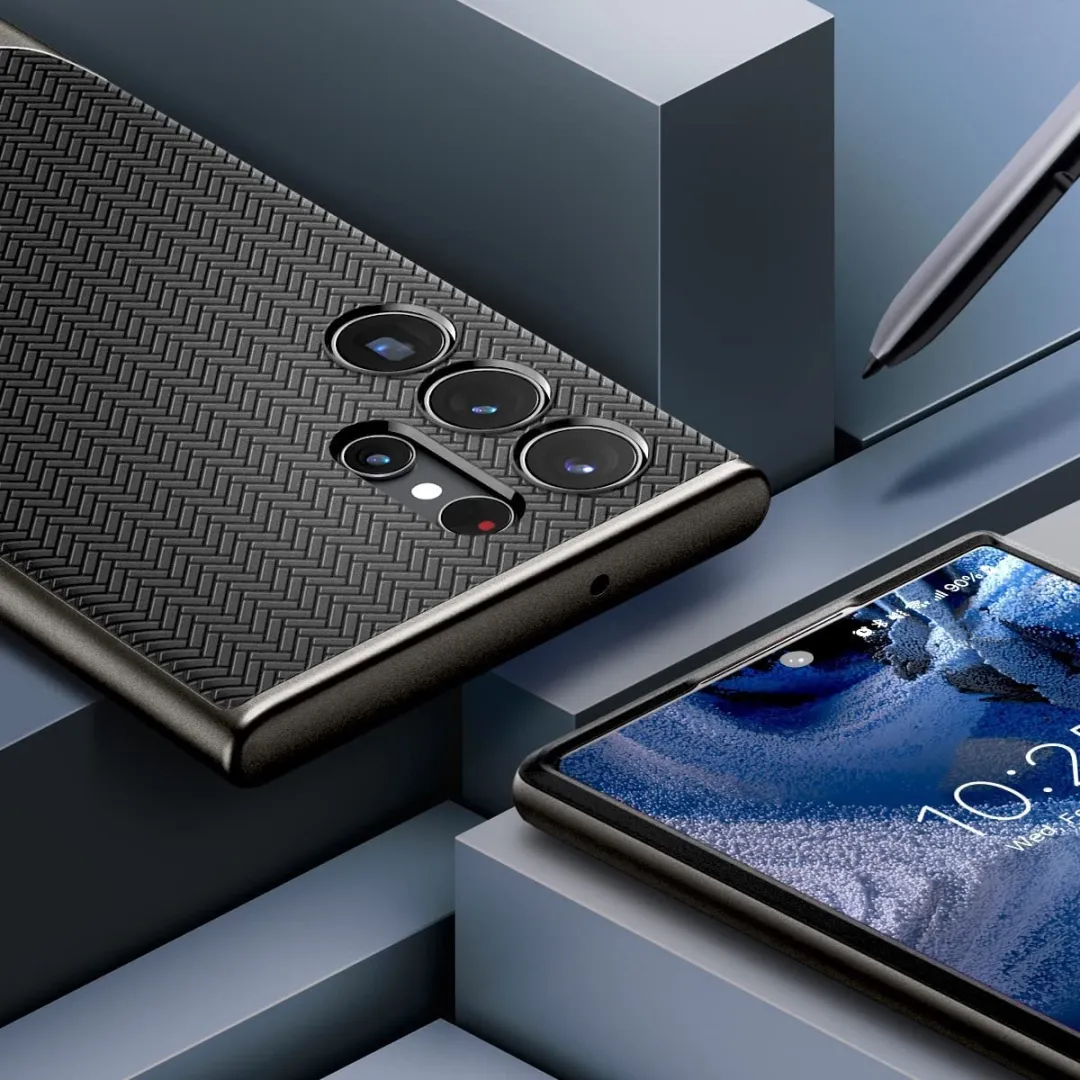Spigen Samsung Galaxy S23 Ultra Neo Hybrid Hoesje - Grijs