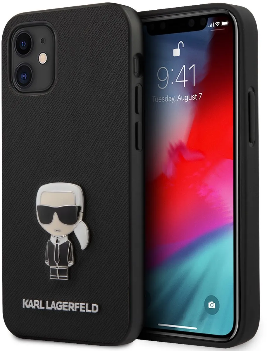 Karl Lagerfeld Saffiano Hoesje iPhone 12 Mini