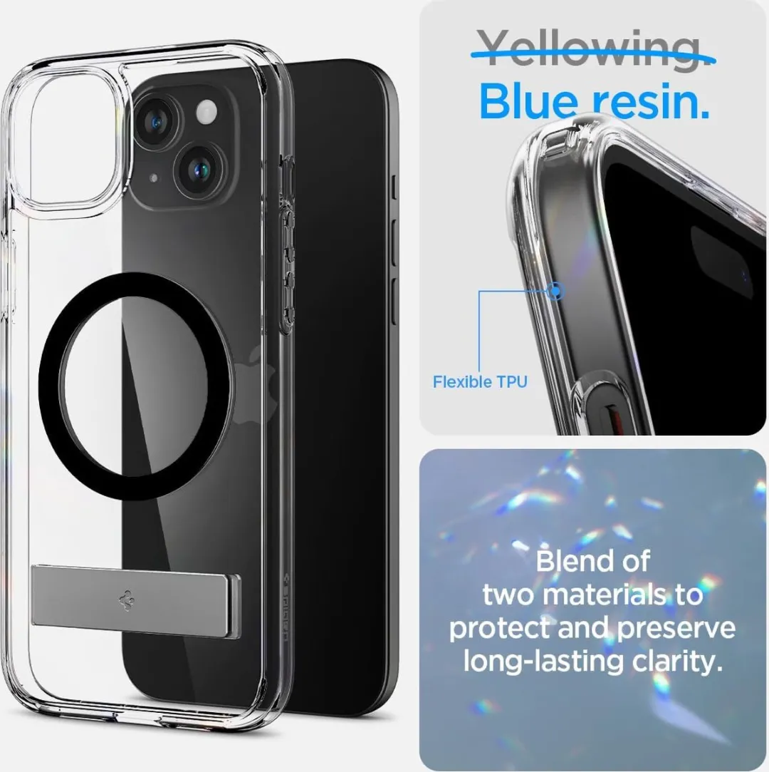 Spigen Ultra Hybrid S Hoesje - Apple iPhone 15 Plus - MagSafe - Zwart