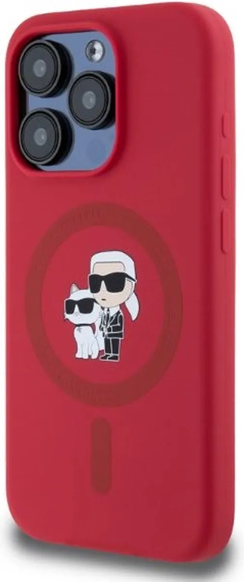 Karl Lagerfeld KLHMP15LSCMKCRHR iPhone 15 Pro Hoesje - Rood
