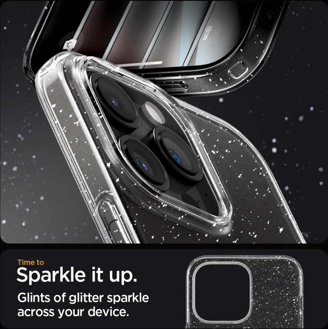 Spigen Back Cover Liquid Crystal Glitter iPhone 15 Pro Max - Transparant