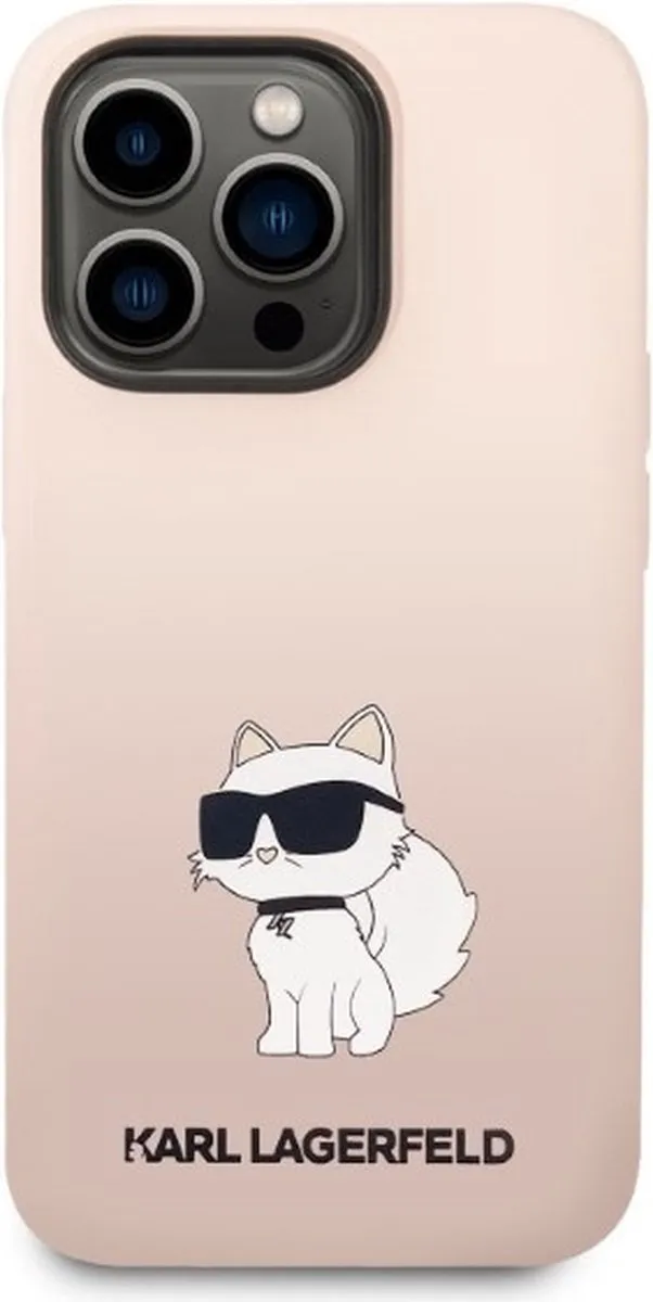 Karl Lagerfeld KLHCP14XSNCHBCP iPhone 14 Pro Max Hoesje - Roze