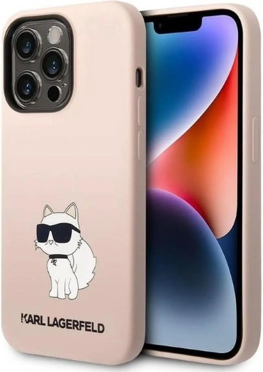 Karl Lagerfeld KLHCP14XSNCHBCP iPhone 14 Pro Max Hoesje - Roze