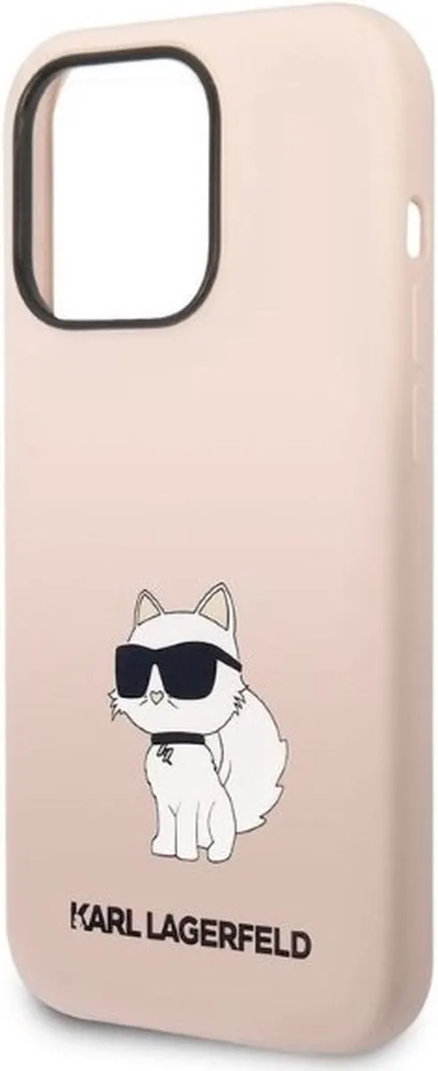 Karl Lagerfeld KLHCP14XSNCHBCP iPhone 14 Pro Max Hoesje - Roze - afbeelding 6 van 6