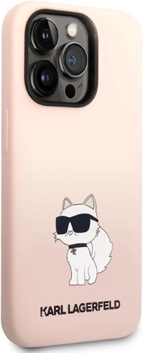 Karl Lagerfeld KLHCP14XSNCHBCP iPhone 14 Pro Max Hoesje - Roze