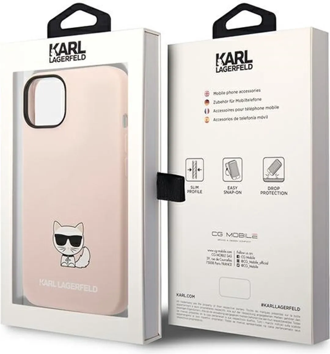 Karl Lagerfeld Choupette Siliconen Hoesje iPhone 14 Plus - Roze - afbeelding 6 van 6
