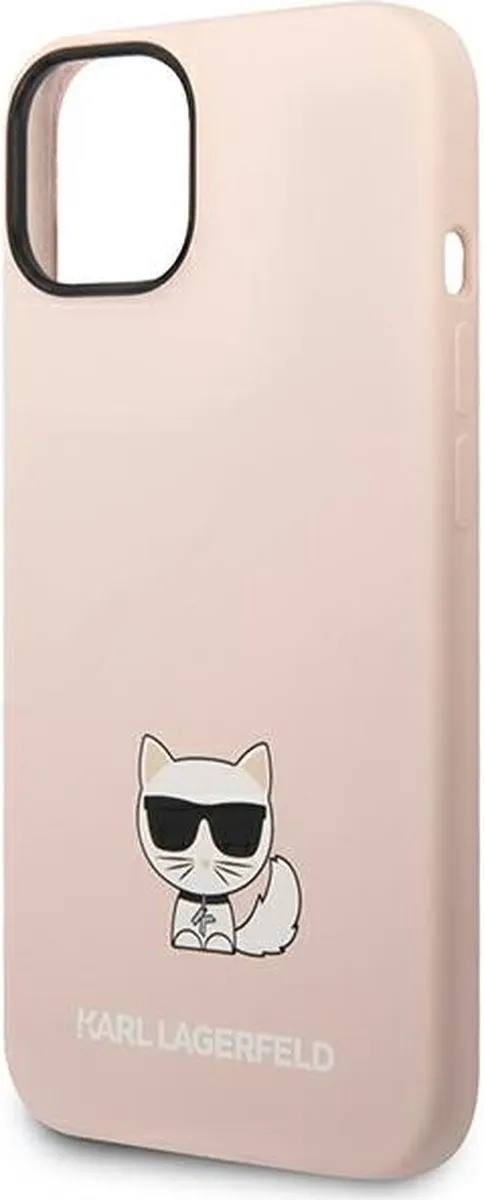 Karl Lagerfeld Choupette Siliconen Hoesje iPhone 14 Plus - Roze