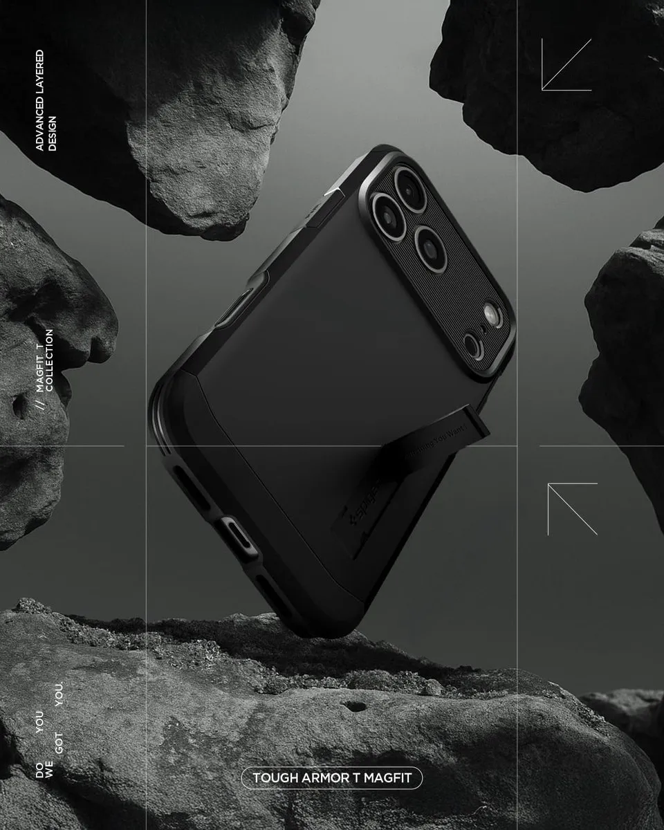 Spigen Tough Armor ACS06802 Hoesje - iPhone 17 Pro Max - Zwart