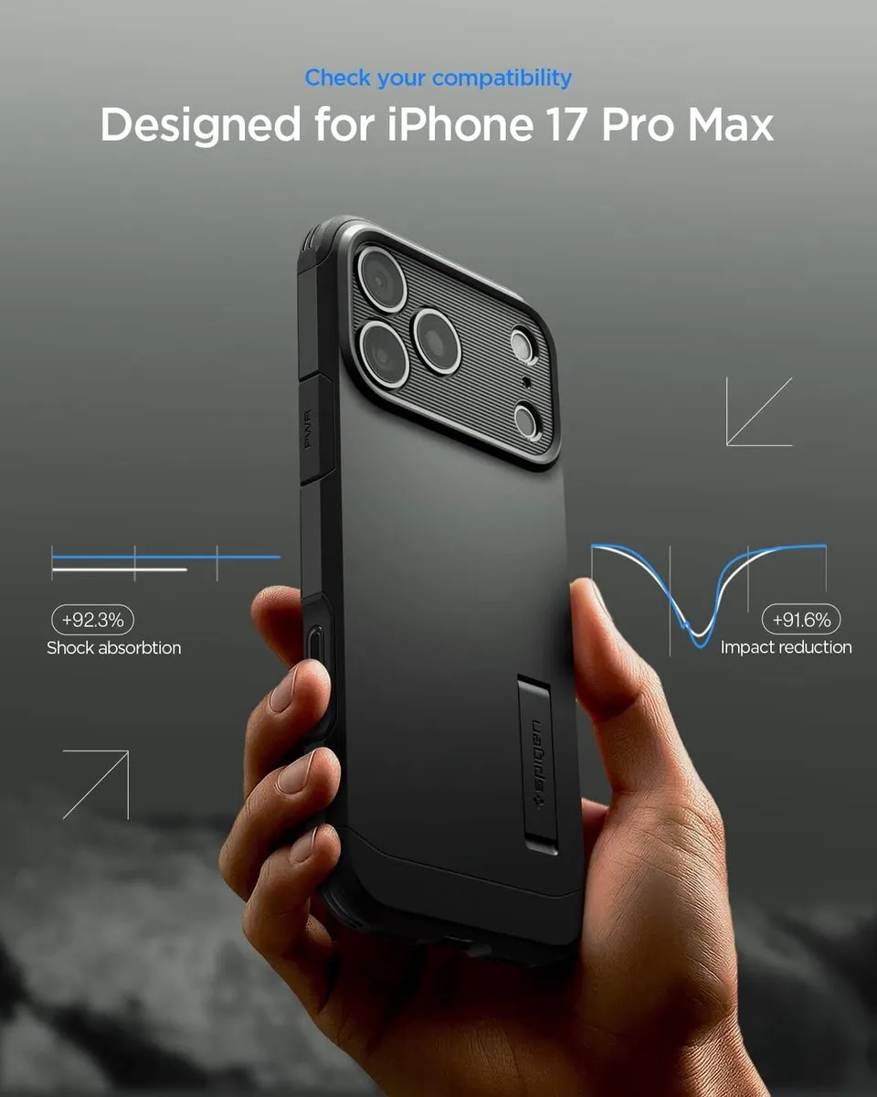 Spigen Tough Armor ACS06802 Hoesje - iPhone 17 Pro Max - Zwart