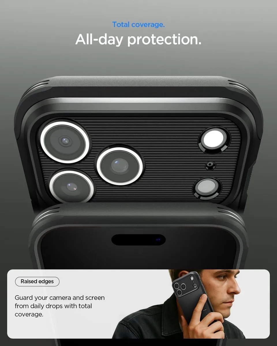 Spigen Tough Armor ACS06802 Hoesje - iPhone 17 Pro Max - Zwart