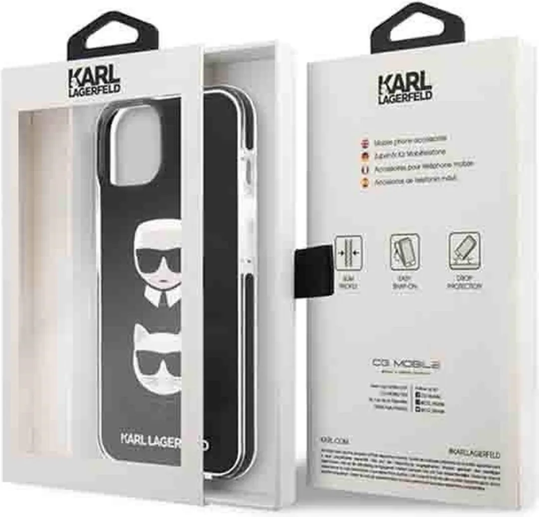 Karl Lagerfeld KLHCP13MTPE2TK iPhone Hoesje - Zwart