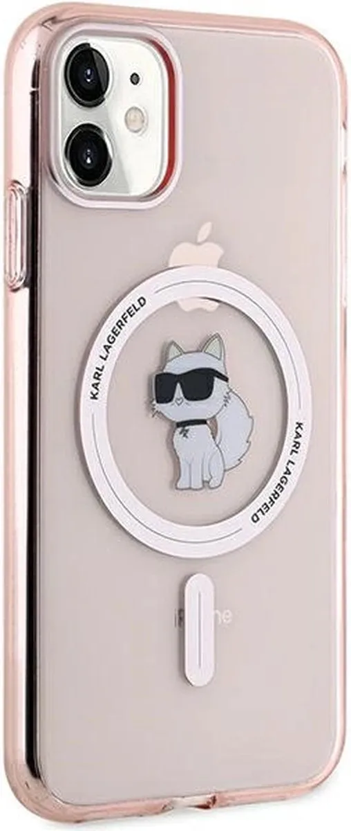 Karl Lagerfeld IML Choupette MagSafe Hoesje - iPhone 11/Xr - Roze - afbeelding 6 van 6