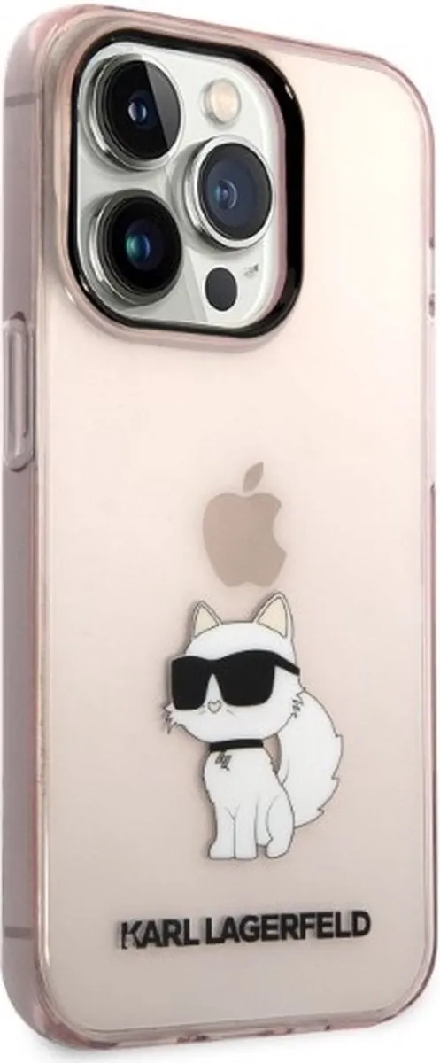 Karl Lagerfeld KLHCP14LHNCHTCP iPhone 14 Pro Hoesje - Roze