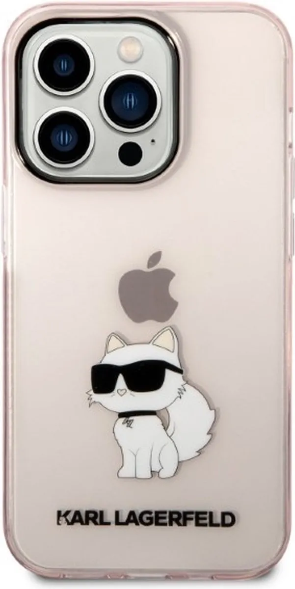 Karl Lagerfeld KLHCP14LHNCHTCP iPhone 14 Pro Hoesje - Roze