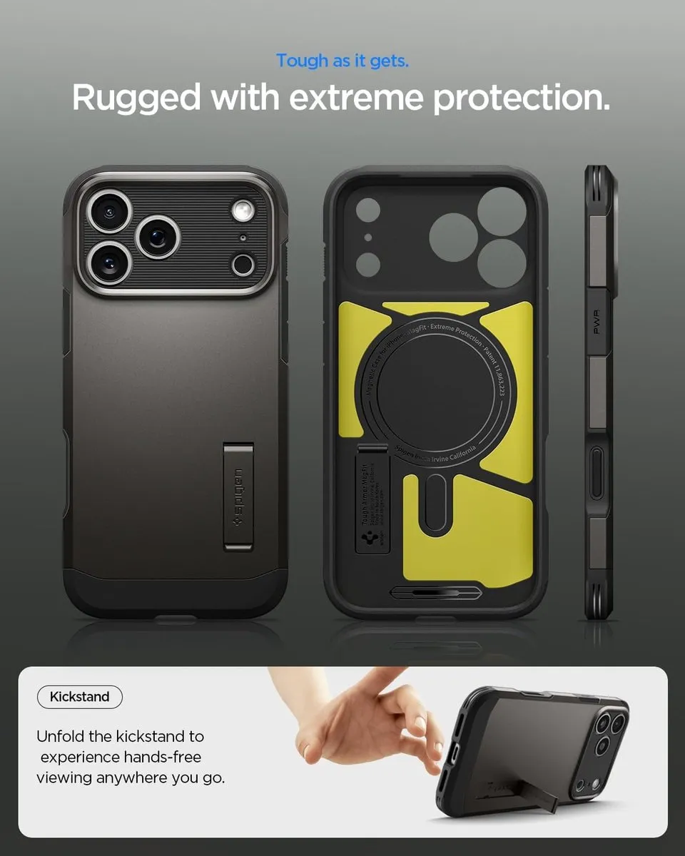 Spigen Tough Armor T iPhone 17 Pro Max Hoesje - Gunmetal