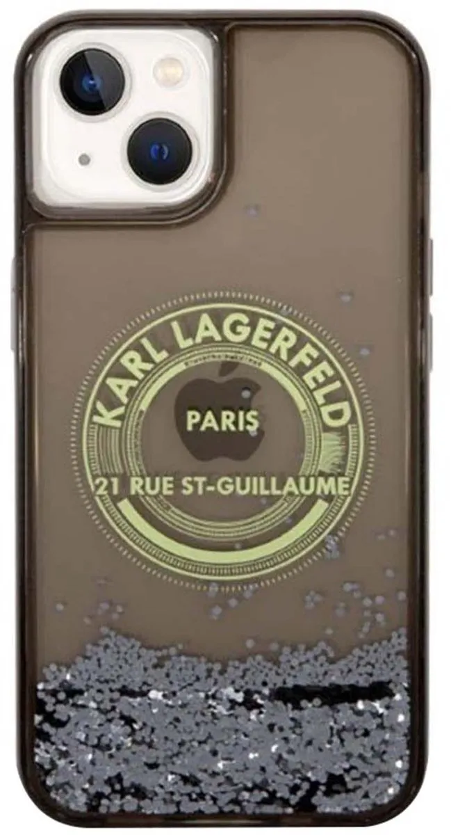 Karl Lagerfeld Romp iPhone 14 Plus Hoesje - Zwart KLHCP14MLCRSGRK