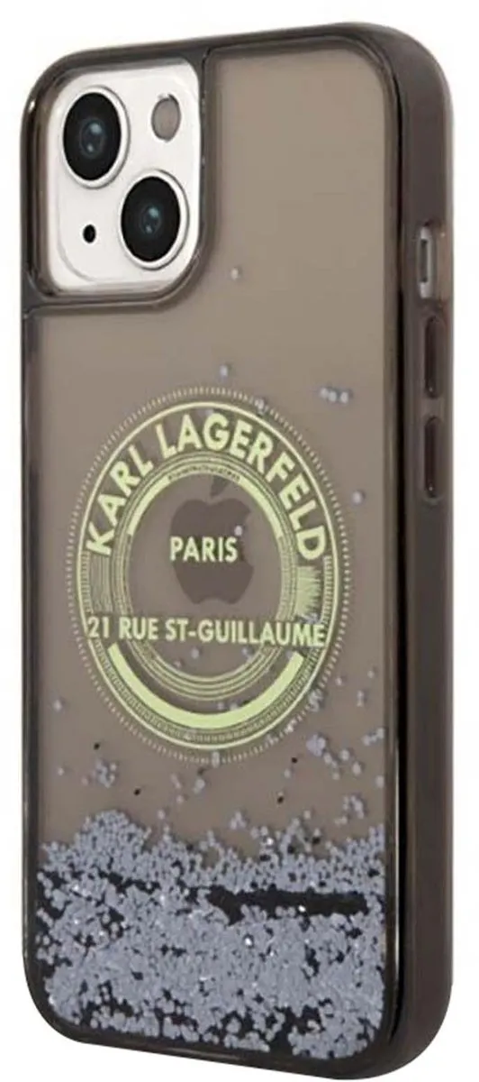 Karl Lagerfeld Romp iPhone 14 Plus Hoesje - Zwart KLHCP14MLCRSGRK