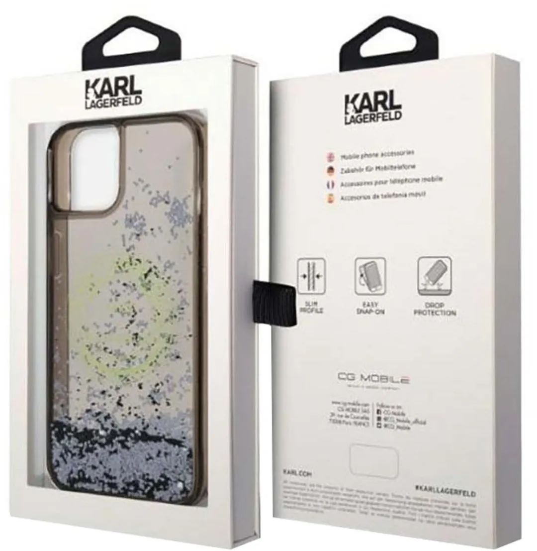 Karl Lagerfeld Romp iPhone 14 Plus Hoesje - Zwart KLHCP14MLCRSGRK