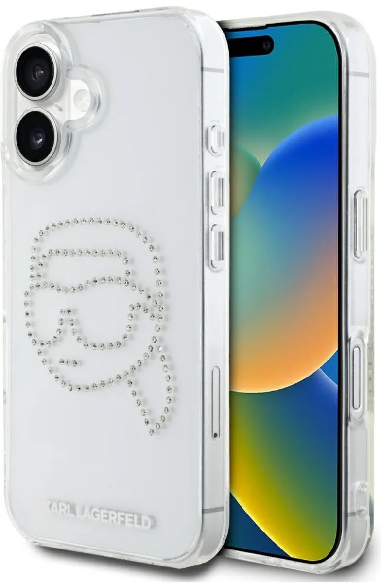 Karl Lagerfeld Case IML Strass iPhone 16 Bescherming