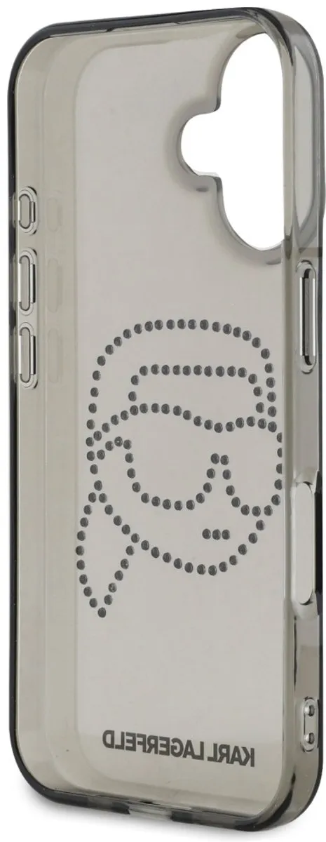 Karl Lagerfeld Case IML Strass iPhone 16 Bescherming - Transparent