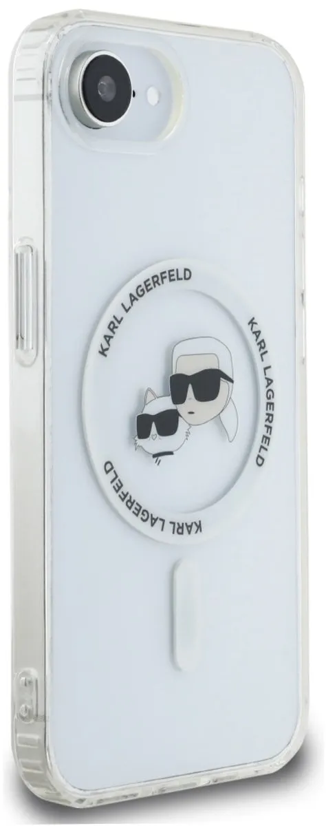 Karl Lagerfeld Magnetische Hoes Karl & Choupette iPhone 16E - Transparent