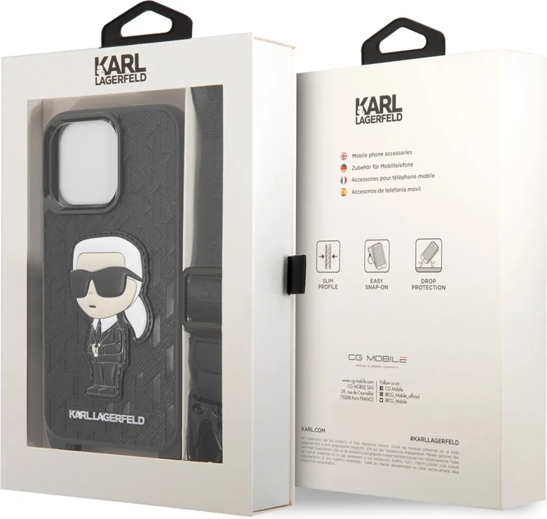 Karl Lagerfeld iPhone 14 Backcase 3666339098674 - Zwart