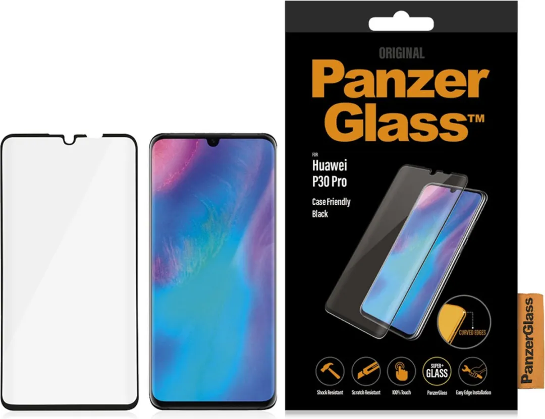 PanzerGlass PZ-5336 Screenprotector - Huawei P30 Pro - Zwart