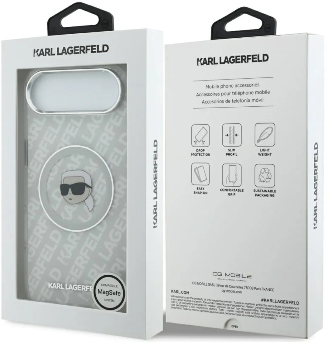 Karl Lagerfeld iPhone 17 Air Hoesje - Magsafe - Grijs - afbeelding 6 van 6