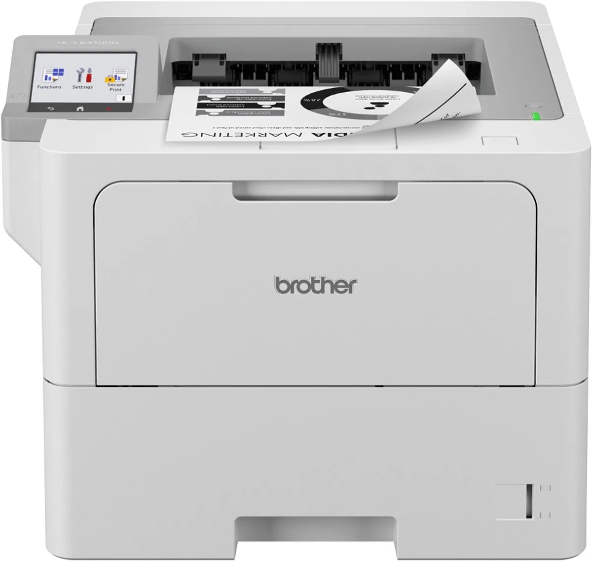 Brother HL-L6410DN Mono Laserprinter - 1200x1200 DPI - Wit
