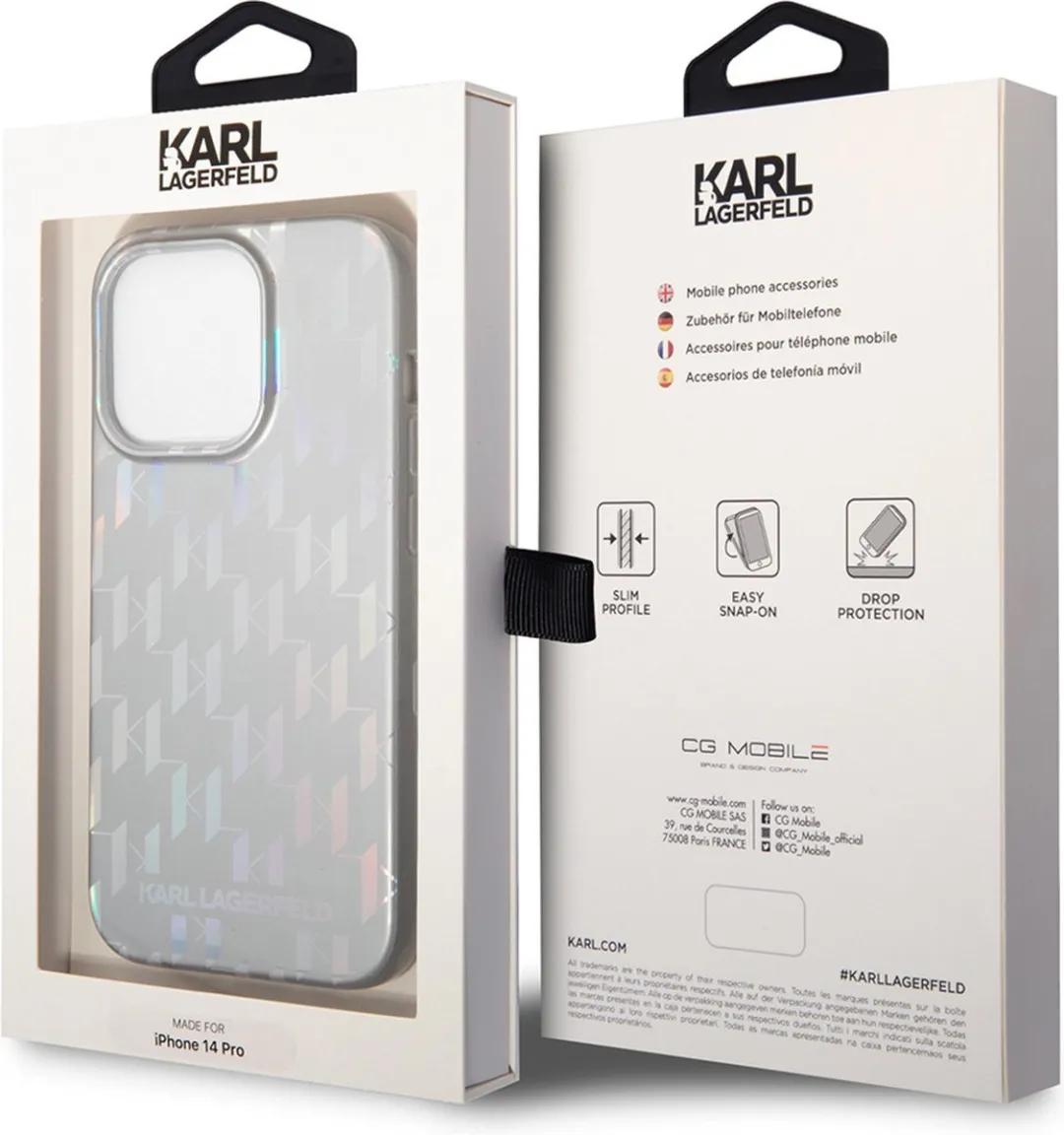 Karl Lagerfeld iPhone 14 Pro Max Backcase - Effen Zilver